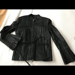 100% leather with snake print